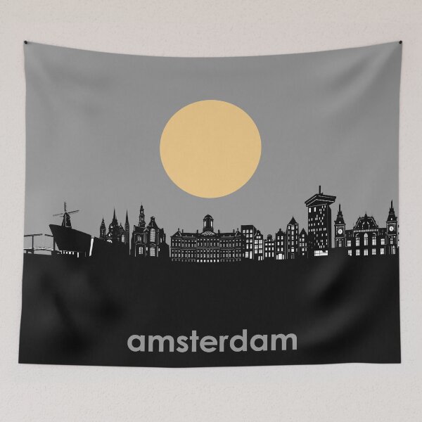 Item preview, amsterdam skyline minimal designed and sold by BekimART2.