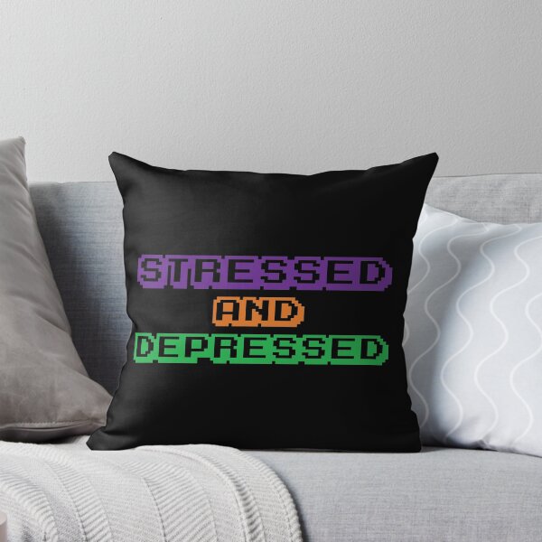 Item preview, Stressed and Depressed, Pixel Retro designed and sold by stickmeok.