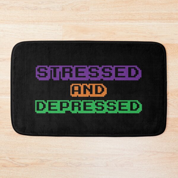 Item preview, Stressed and Depressed, Pixel Retro designed and sold by stickmeok.