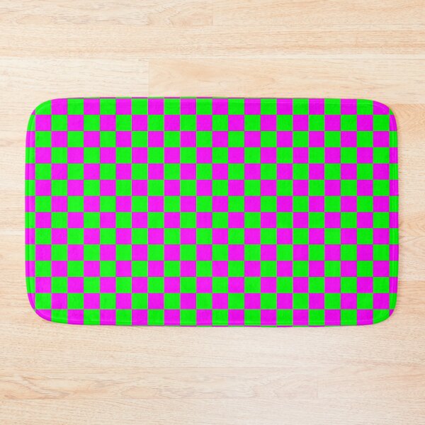 Item preview, Mini Checkerboard Bright Pink And Lime Green Pattern designed and sold by Mary Riley.