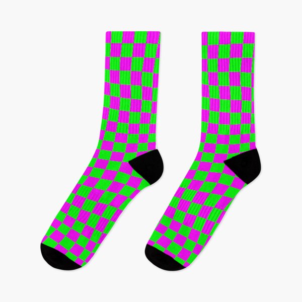 Item preview, Mini Checkerboard Bright Pink And Lime Green Pattern designed and sold by Mary Riley.