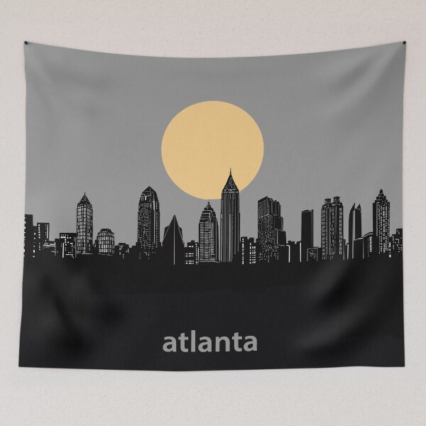Item preview, atlanta skyline minimal designed and sold by BekimART2.