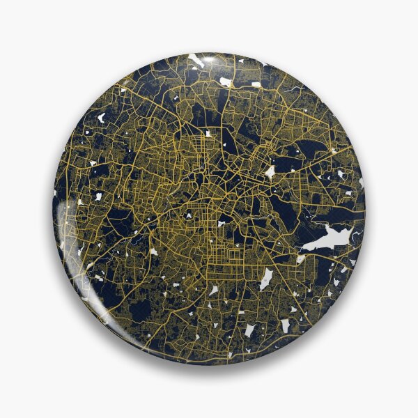 Item preview, Bengaluru City Map of India - Gold Art Deco designed and sold by deMAP.