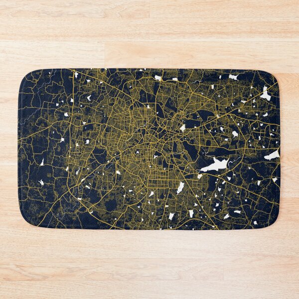 Item preview, Bengaluru City Map of India - Gold Art Deco designed and sold by deMAP.