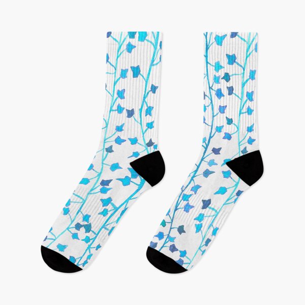Item preview, Watercolor Vines Pattern - Cerulean Blue designed and sold by monitdesign.