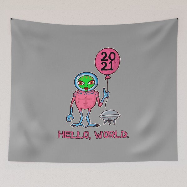 Item preview, Hello World | Funny Alien Happy New Year 2021  designed and sold by YES!GOODY.