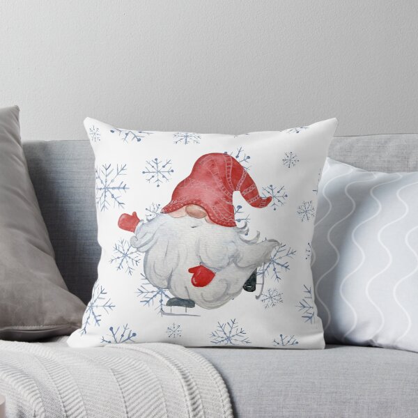 Item preview, Gnome Christmas Little Cute Red Gnome Ice Skating on Skateboard Gifts Presents designed and sold by MiscelChr.