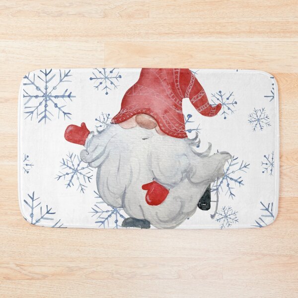 Item preview, Gnome Christmas Little Cute Red Gnome Ice Skating on Skateboard Gifts Presents designed and sold by MiscelChr.