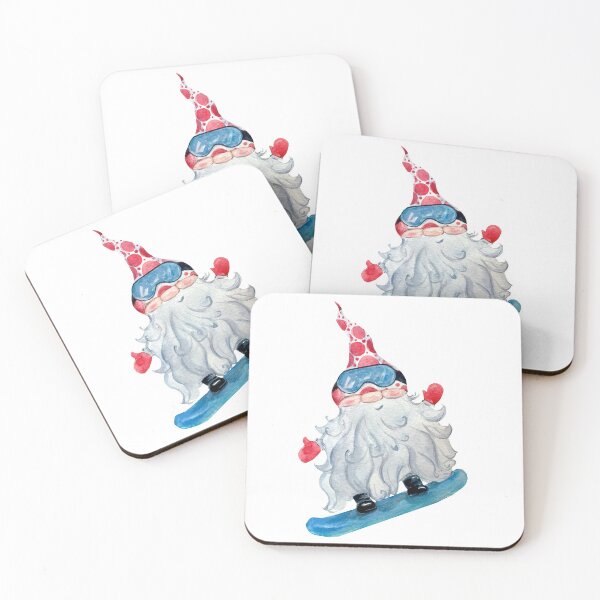 Item preview, Gnome Christmas Little Cute Red Gnome Skating on Skateboard Gifts Presents designed and sold by MiscelChr.