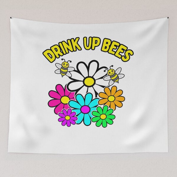 Item preview, Drink up Bees Colorful Daisies Pollen Pun Daisy designed and sold by funnytshirtemp.