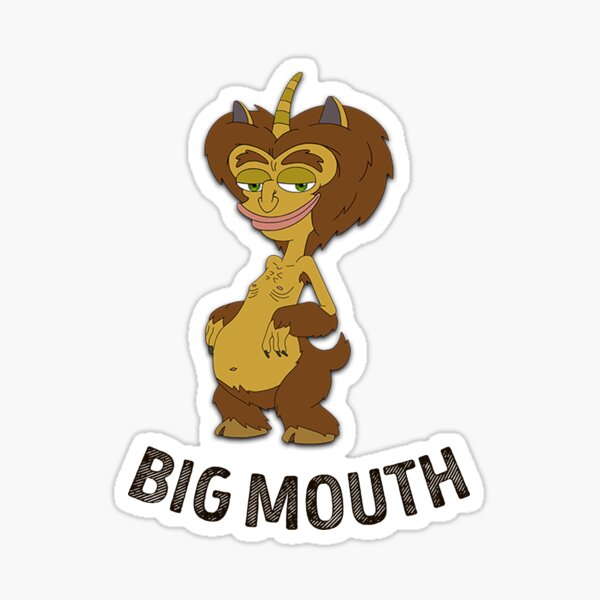 "Big Mouth Maury" Sticker by philipcarter215 Redbubble