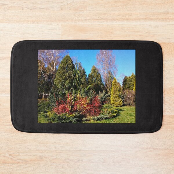 Item preview, Bright landscape - coniferous trees - autumn leaves designed and sold by Zavola.