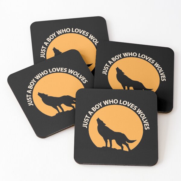 Item preview, Just a Boy Who Loves Wolves Be Brave Stay Wild designed and sold by StudioTina.