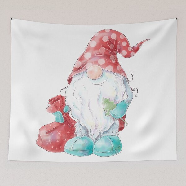 Item preview, Gnome Christmas Little Cute Red Gnome Holding Bag designed and sold by MiscelChr.