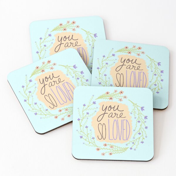 Item preview, You Are So Loved Cute Flower Wreath Motivational Quote designed and sold by plaingranola.