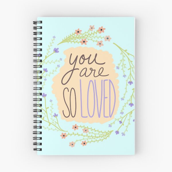 Item preview, You Are So Loved Cute Flower Wreath Motivational Quote designed and sold by plaingranola.