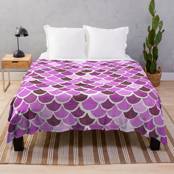 Item preview, Watercolor Mermaid Scales - Magenta designed and sold by monitdesign.