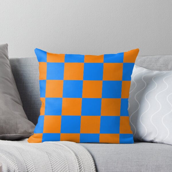 Item preview, Orange And Blue Checkerboard Pattern designed and sold by Mary Riley.