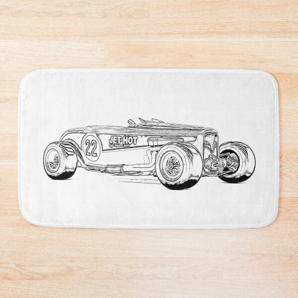 Item preview, Ford Hot Rod Yellow Wireframe designed and sold by Auto-Prints.