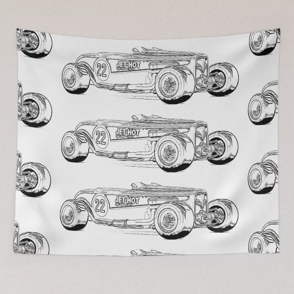 Item preview, Ford Hot Rod Yellow Wireframe designed and sold by Auto-Prints.