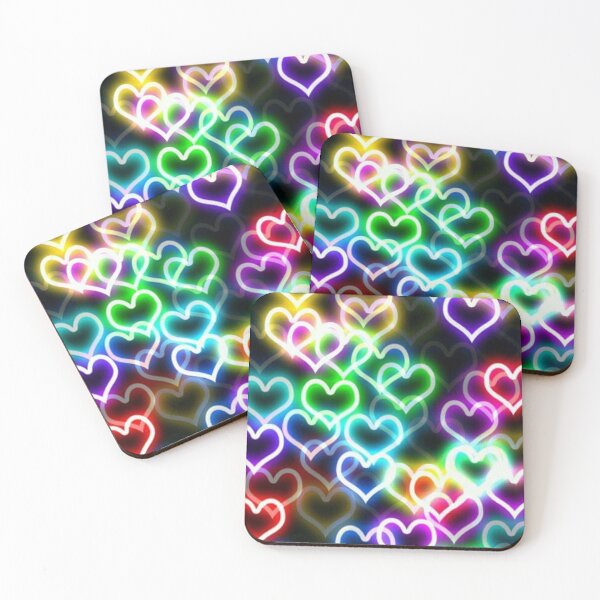 Item preview, Glowing Neon Hearts designed and sold by ReesDesigns.