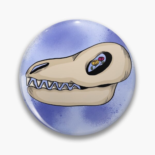 Item preview, Watercolour Splash Dinosaur Bones Skull with Flowers designed and sold by plaingranola.