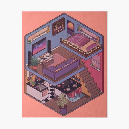 Small Apartment with Cute Kitchen Corner Art Board Print