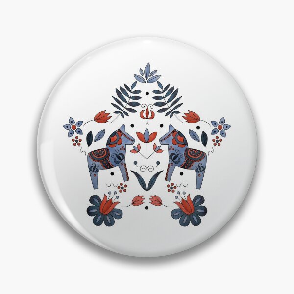 Item preview, Scandinavian Folklore Dala Horse designed and sold by LotusArtStudio.