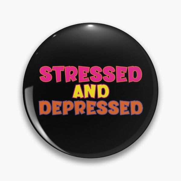Item preview, Stressed and Depressed, Retro designed and sold by stickmeok.