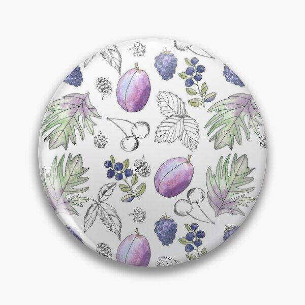 Item preview, Berries and leaves on white designed and sold by Flowersforbear.