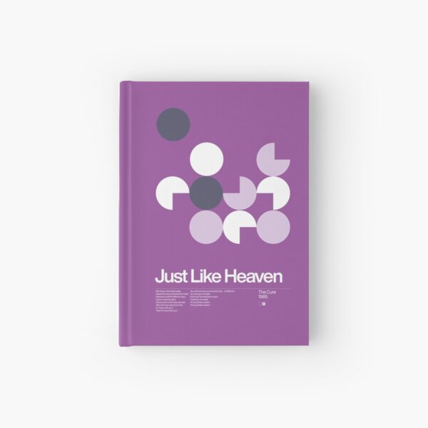 The Cure - Just Like Heaven - 1985, New Wave song Minimalistic Swiss Graphic Design Poster Print Hardcover Journal