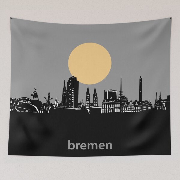 Item preview, bremen skyline minimal designed and sold by BekimART2.