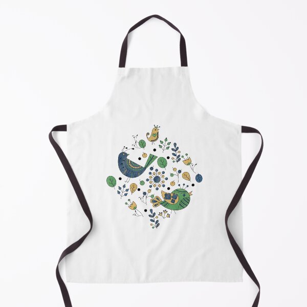 Item preview, Scandinavian Folklore Blue and Green Birds designed and sold by LotusArtStudio.