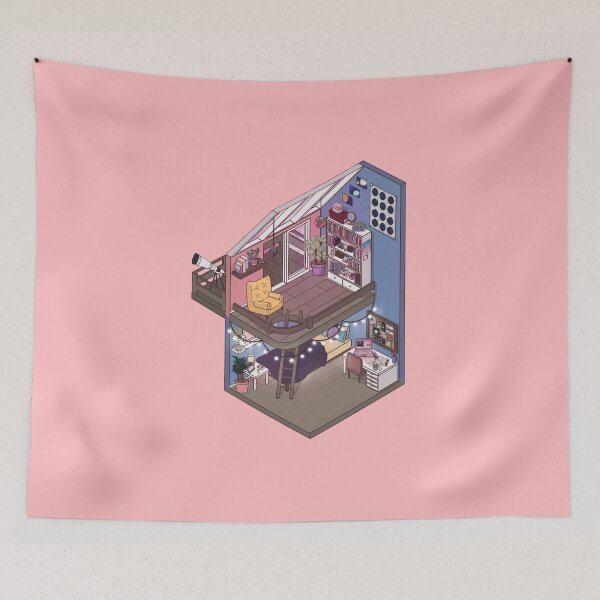 Item preview, Stargazing Isometric Room designed and sold by Cool Cat With Hat  Art.