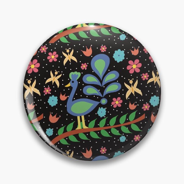 Item preview, Peacock floral pattern designed and sold by Priyanka Parikh.