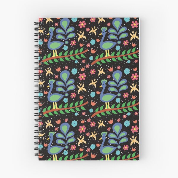 Item preview, Peacock floral pattern designed and sold by Priyanka Parikh.
