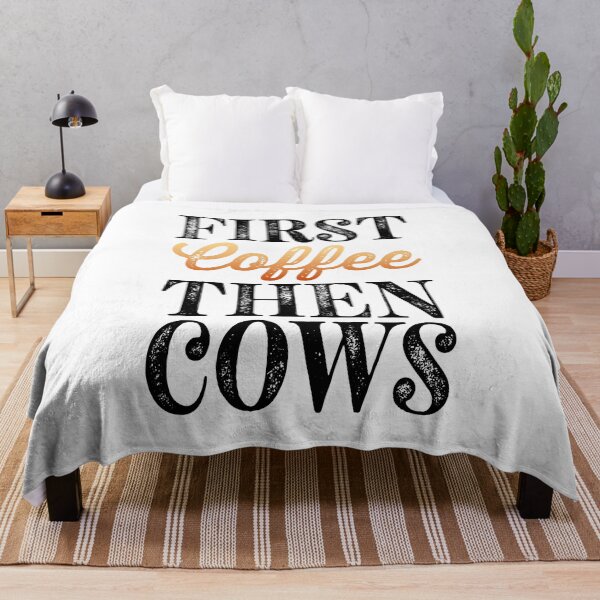Item preview, First Coffee Then Cows Essential Classic Sticker And Shirt Design designed and sold by Glike.