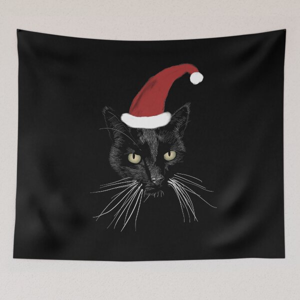 Item preview, NDVH Christmas Black Cat 2 designed and sold by Nik’s T-Shirts.