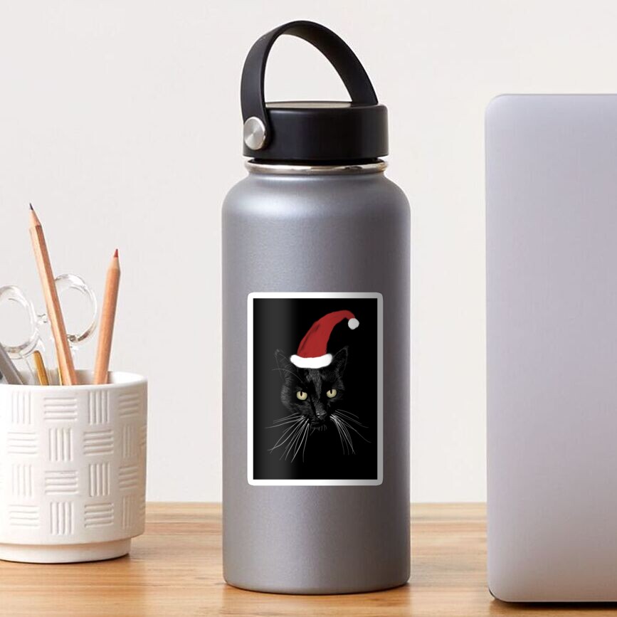 NDVH Christmas Black Cat 2 Sticker