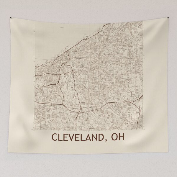 Item preview, Cleveland, OH Quad Topographical Map Vintage designed and sold by PGHPhotoCo.