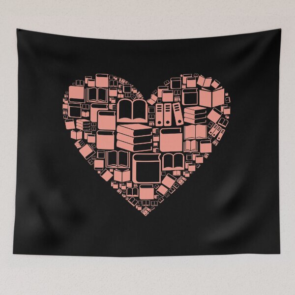 Item preview, Bookish Stuff - Heart of Books Pink designed and sold by CheraeLynn.