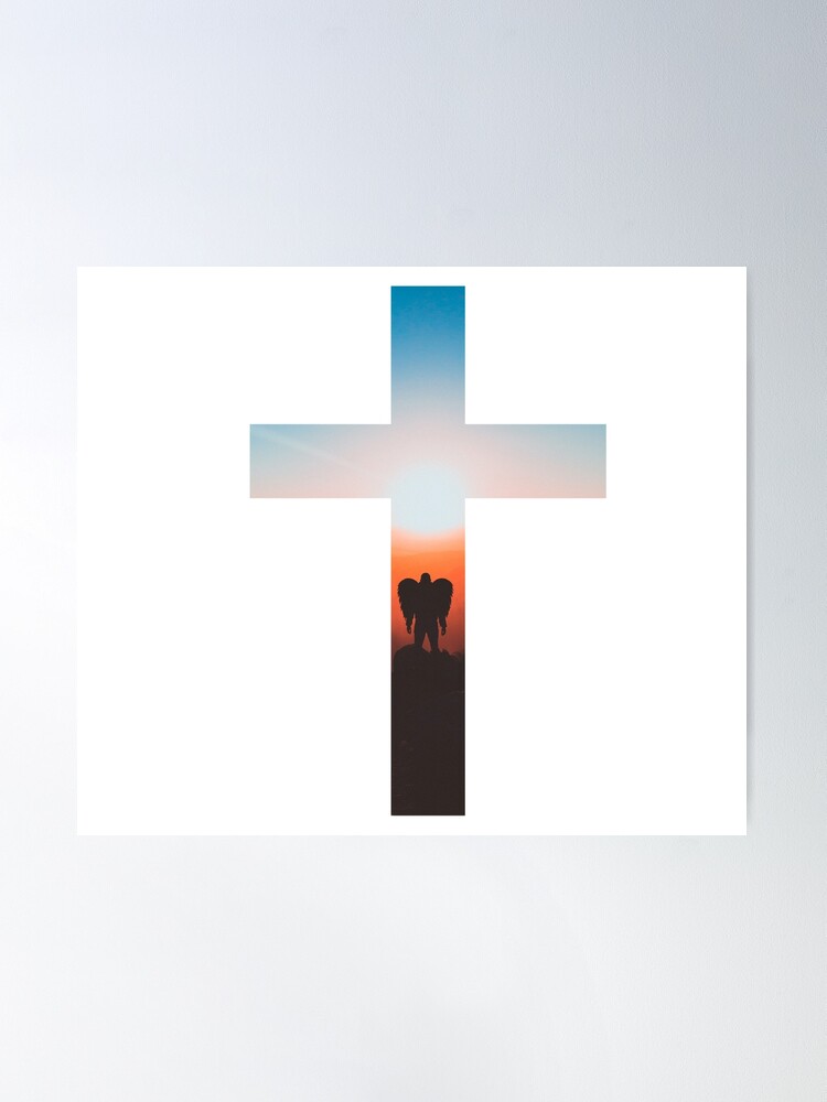 Christian Cross In A Classic Camo Design Sticker for Sale by nocap82