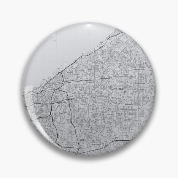 Item preview, Cleveland, OH Quad Topographical Map Grey designed and sold by PGHPhotoCo.