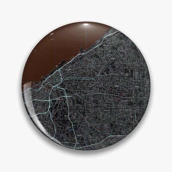 Item preview, Cleveland, OH Quad Topographical Map Dark designed and sold by PGHPhotoCo.