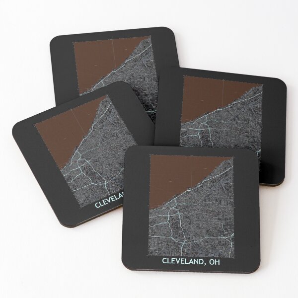 Item preview, Cleveland, OH Quad Topographical Map Dark designed and sold by PGHPhotoCo.