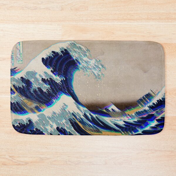 Item preview, The Great Wave Of Kanagawa Vaporwave Glitch Version designed and sold by Dator.