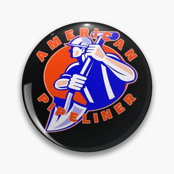 Item preview, American Pipeliner Pipe Liner Worker Design w/Red Lettering designed and sold by Mindsofcreation.
