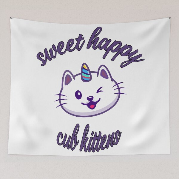 Item preview, Unicorn sweet happy cub kittens designed and sold by Bouchfashions.