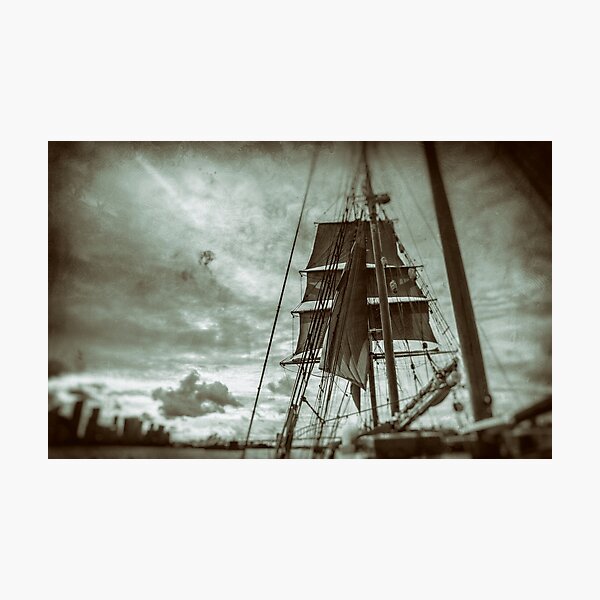 Stormy Sunset Sails - Sydney Harbour - Australia Photographic Print