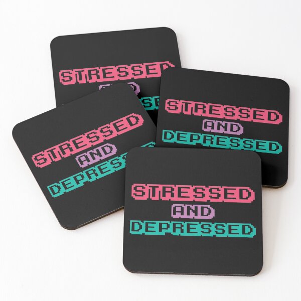 Item preview, Stressed and Depressed, Pixel designed and sold by stickmeok.